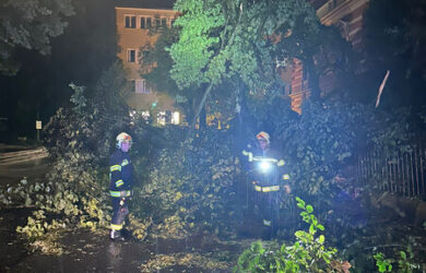 Gewitter beschert FF Wels einsatzreiche Nacht