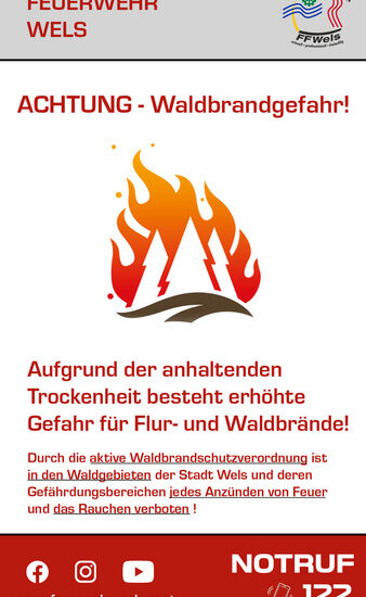 Achtung - Waldbrandgefahr!