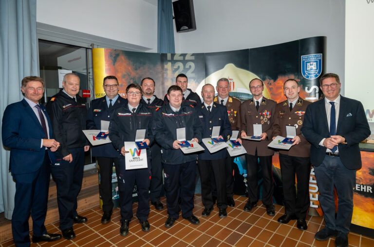 Feuerwehr Verdienstmedaille der Stadt Wels BRONZE